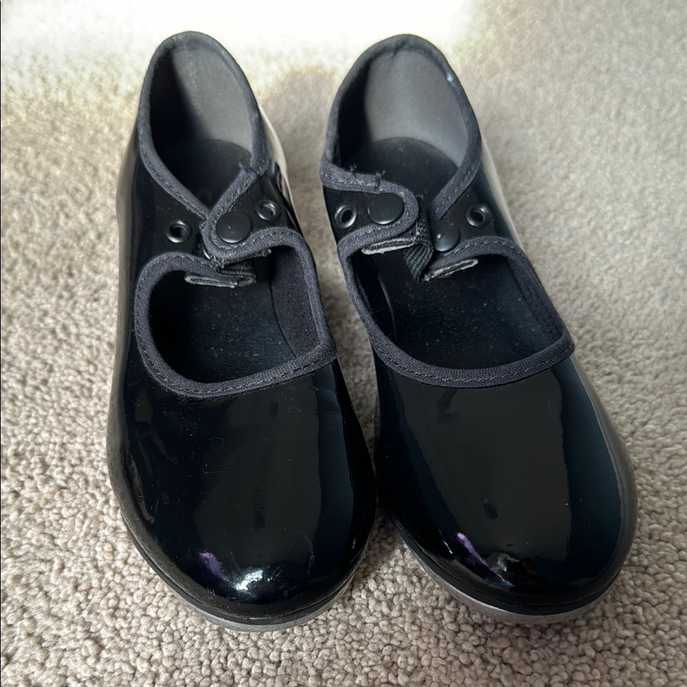 Black Patent Leather kids Tap shoes